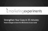 Strengthen your copy in 35 minutes: Proven strategies to boost the effectiveness of your words