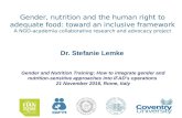 Gender, nutrition and the human right to adequate food: toward an inclusive framework (by S.Lemke)