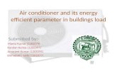 Air conditioner and its energy efficient parameter in buildings load
