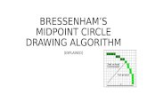 Bressenham’s Midpoint Circle Drawing Algorithm
