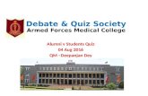 Cadets vs Alumni Quiz 2016 - AFMC
