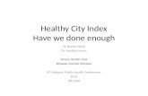 Healthy city index - have we done enough