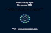 Free Monthly Horoscope Predictions for April 2016