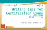 Writing tips for certification exams