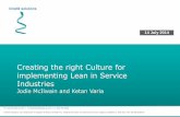 Culture for implementing lean