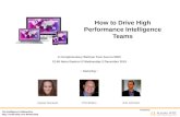 How to Drive High Performance Intelligence Teams