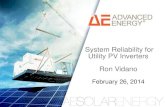 System Reliability for Utility PV Inverters