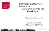Effective feedback ro