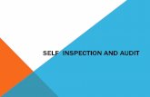 SELF INSPECTION AND AUDIT