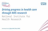 Driving progress in healthcare through NHS research
