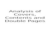 Analysis of covers, contents and double pages