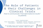 The Role of Patients & their Challenges in Clinical Trials
