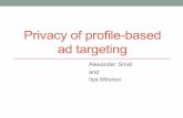 Computer Science семинар, осень 2011: Privacy of profile based ad targeting (Александр Смаль, ПОМИ РАН)