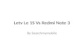 Letv Le 1S vs Redmi Note 3