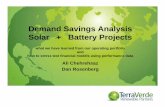 Solar & Battery Demand Savings Analysis