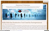 Bulk sms the productive tool used by entrepreneurs