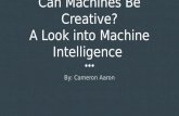 Machine creativity TED Talk 2.0