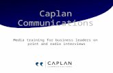 Media Training for Business Leaders on Print and Radio Interviews