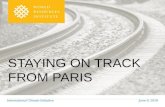 Staying on Track from Paris: Advancing the Key Elements of the Paris Agreement