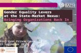 Gender Levers at the State-Market Nexus: Bringing Organizations Back In