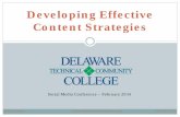 Developing An Effective Content Strategy 2014 Social Media Conference at DTCC