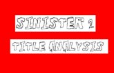 Sinister 2 title anlysis