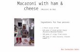 Macaroni ham & cheese recipe