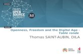 Keynote #Society - Openness, Freedom and the digital age, par Thomas SAINT-AUBIN