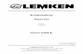 Lemken thorit 9-600 K parts ccatalog