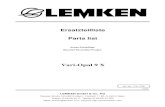 Lemken vari-opal 9x parts catalog