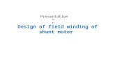 Design of field winding of shunt motor