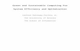 Independent Research Project: Green and Sustainable Computing For System Efficiency and Optimization