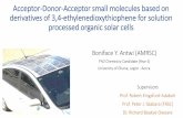 Acceptor–donor–acceptor small molecules based on derivatives of 3,4-ethylenedioxythiophene for solution processed organic solar cells