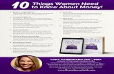10 Things Women Need to Know about Money