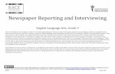 ELA Grade 3 Newspaper Reporting and Interviewing - Model ...