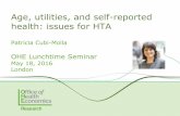 Age, utilities, and self-reported health: issues for HTA