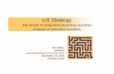 UX Strategy - the secret to long-term business success instead of one-shot wonders