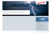Lightning and surge protection for free field PV power plants White ...