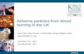 Airborne particles from wood burning in the UK