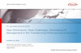 New Dimensions, New Challenges; Diversifying IP Management in the Transforming Pharmaceutical Business - Seiji Mori, Takeda Pharmaceutical