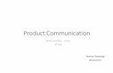 Product Communication For Startups