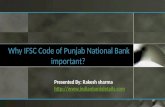 Why ifsc code of punjab national bank important?