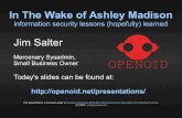 In the Wake of Ashley Madison - Jim Salter