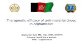 Efficacy of anti malarial drugs in afghanistan 2
