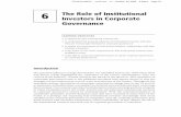 Chp6 The Role of Institutional Investors in Corporate Governance