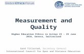 Higher education: measurement and quality - ethics