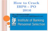 How to crack ibps  po 2016
