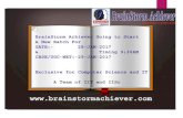 Brain stom achiever going to start a new batch for gate and ugc net