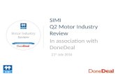 SIMI/DoneDeal Q2 Motor Industry Review Presentation July 2016