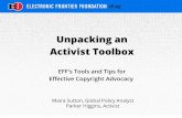 Unpacking an activist toolbox: EFF's tools and tips for effective copyright advocacy